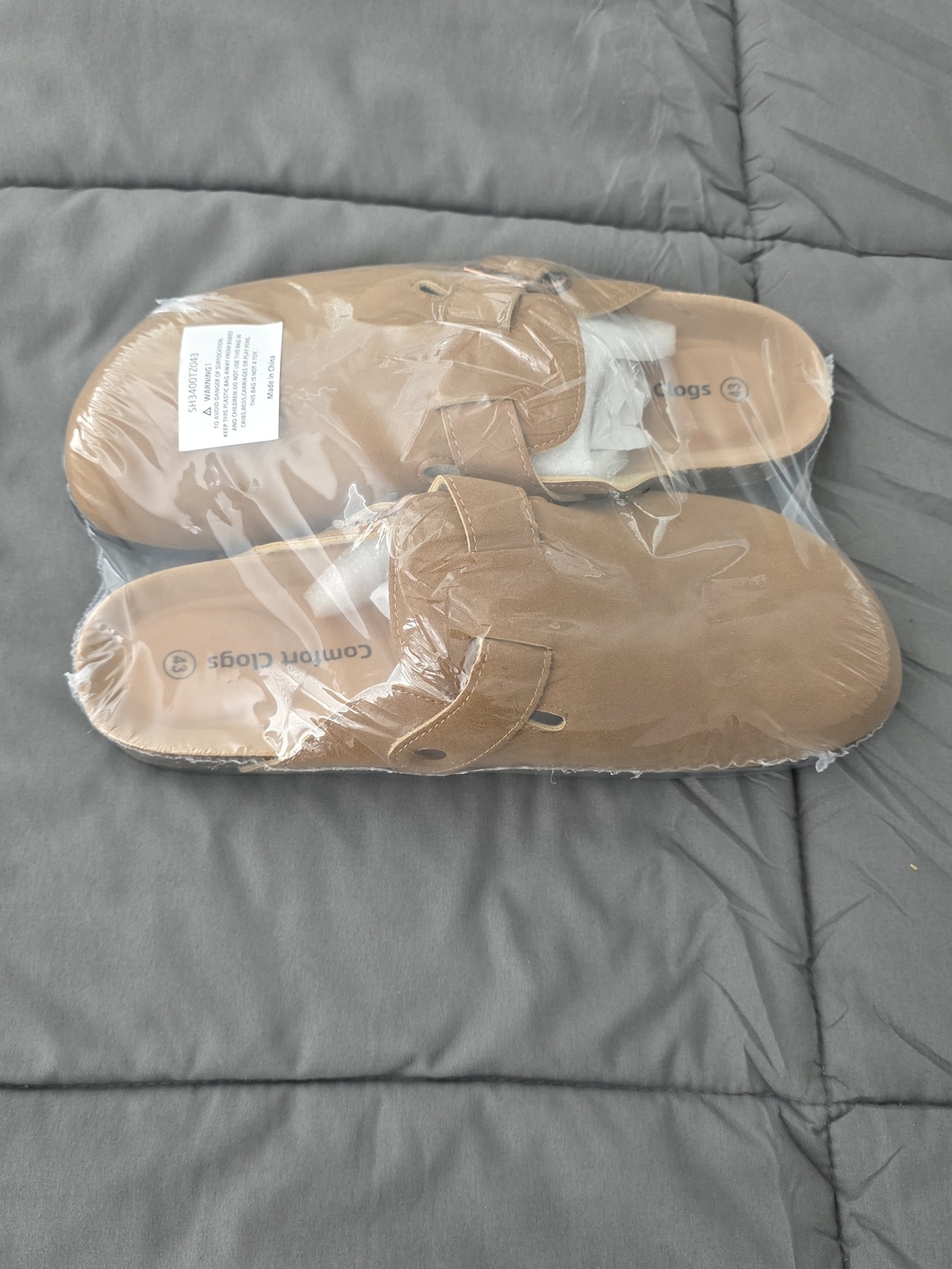 Tan Slide Sandals
